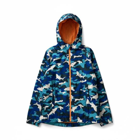 Kids Rain Jacket that changes color when wet. Size 10-12 or size Large - Picture 1 of 9